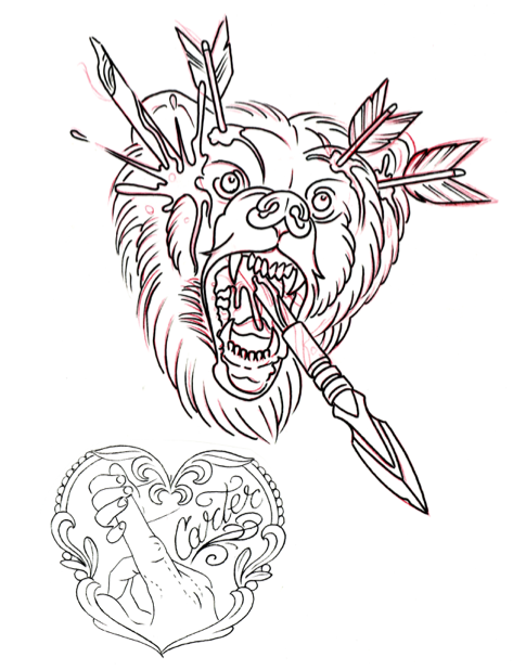 Bob Spier Tattoo Sketches