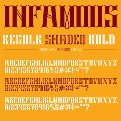 Infamous | Fonts | Shop Illustrated Books, eBooks and Prints