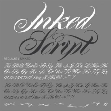 Inked Script | Fonts | Shop Illustrated Books, eBooks and Prints