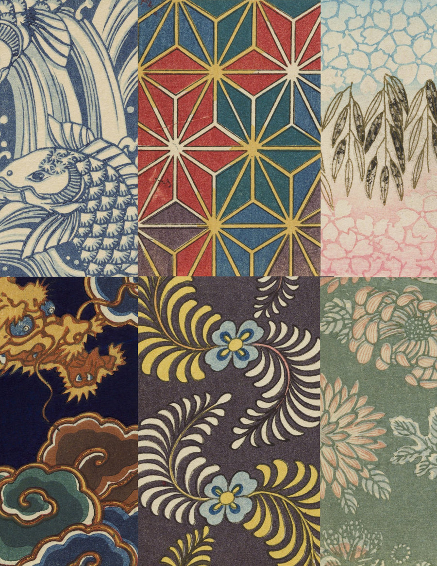 eBook Japanese woodblock patterns big fish