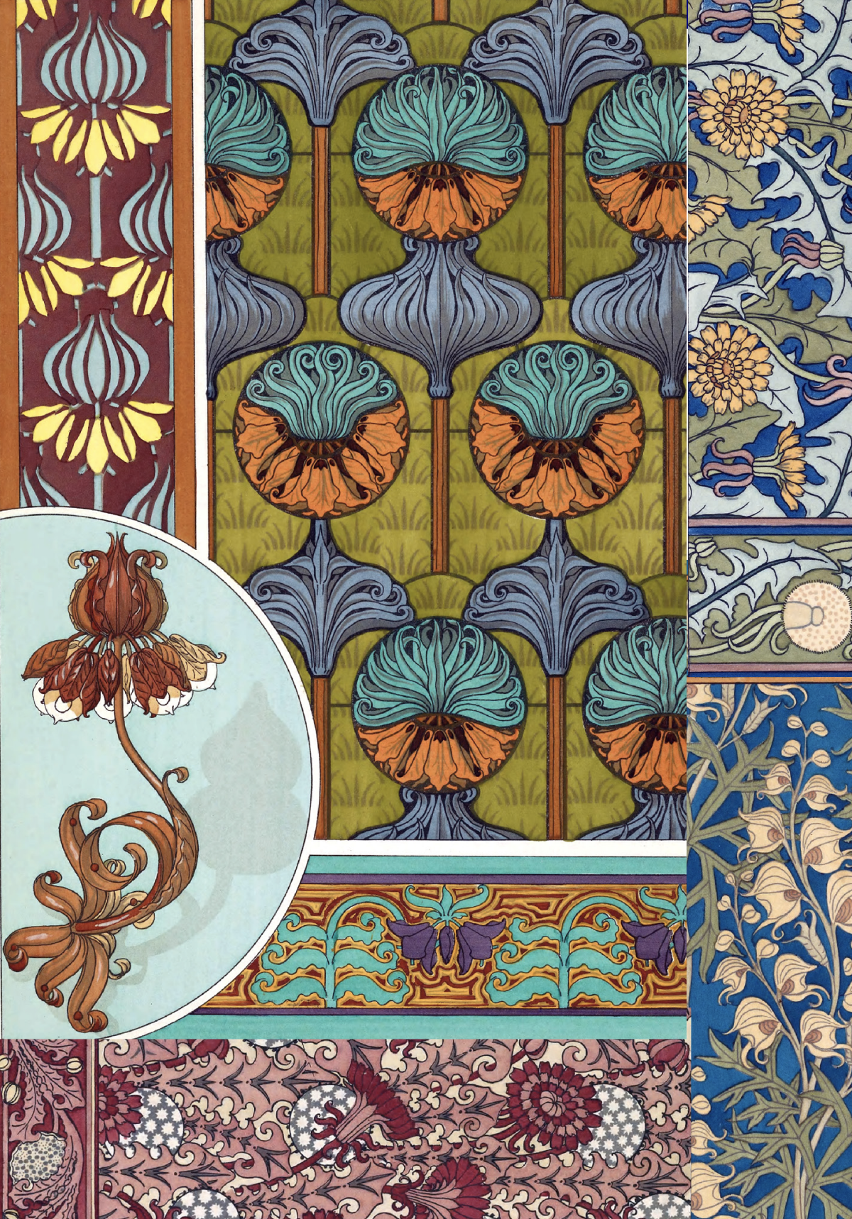 Vintage Art Nouveau Flowers