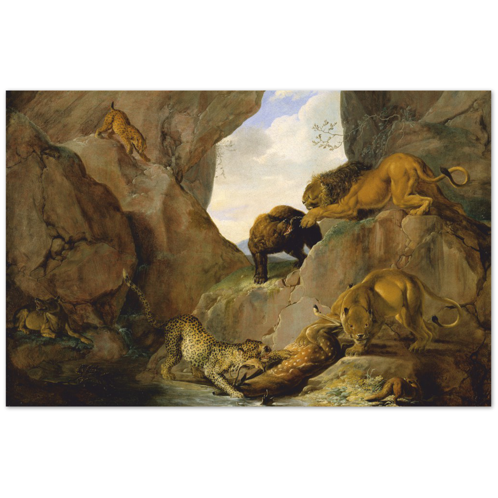 Print Material Wild Animals in a Mountain Gorge Gelato