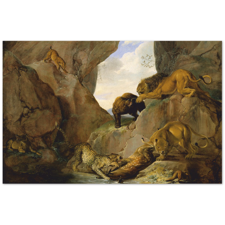 Print Material Wild Animals in a Mountain Gorge Gelato