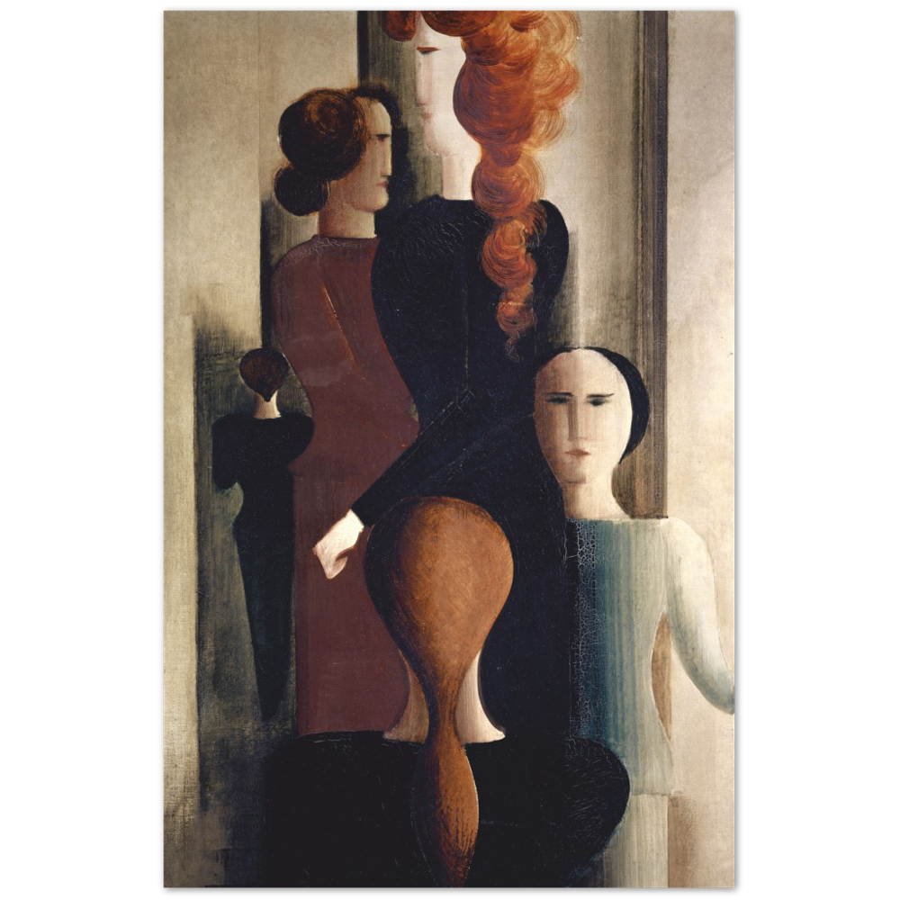 Print Material Women on Stairway Gelato